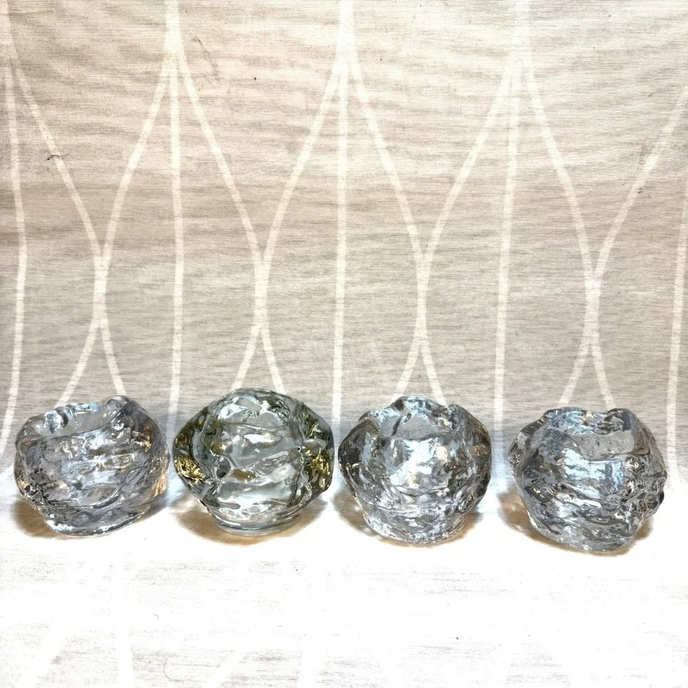 Kosta Boda Snowball Lantern Clear Glass Votive‎ Candle Holder VTG